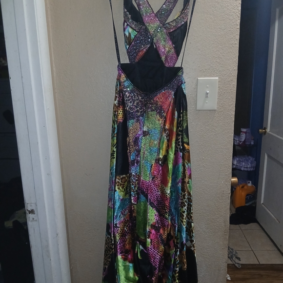 Niki Lavis Vibrant Multicolor Prom Dress - Picture 5 of 7